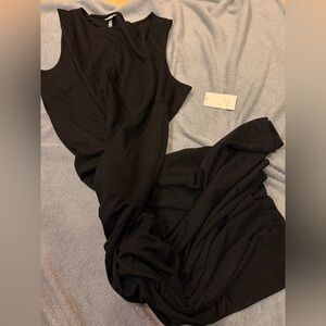 a new day knit maxi black dress sz 2x nwt